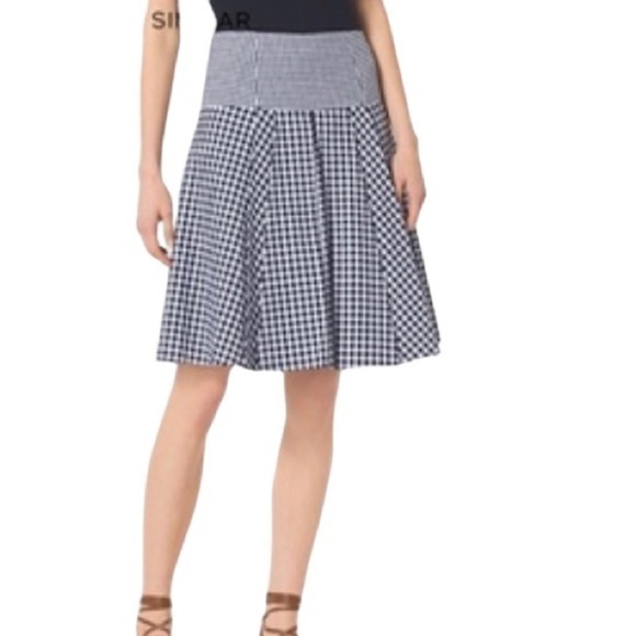MICHAEL Michael Kors Dresses & Skirts - Michael Kors Gingham Skirt Navy White